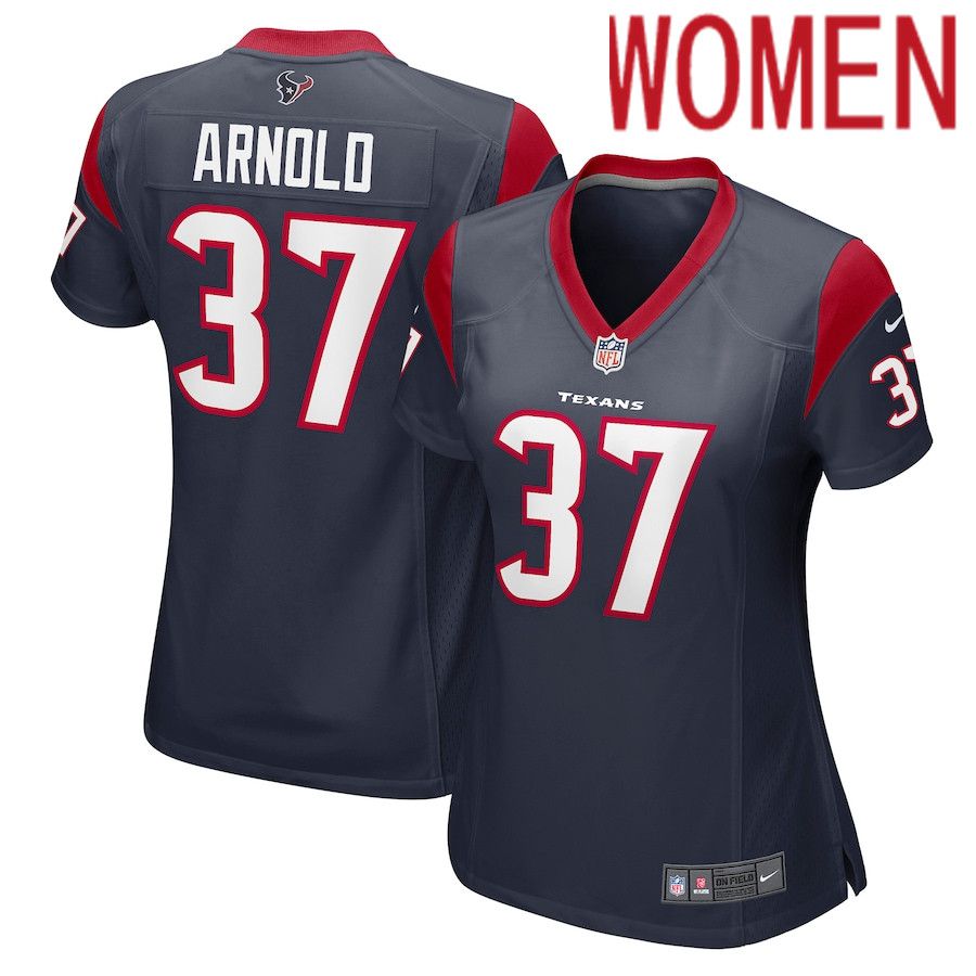Women Houston Texans #37 Grayland Arnold Nike Navy Game NFL Jersey->women nfl jersey->Women Jersey